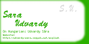 sara udvardy business card