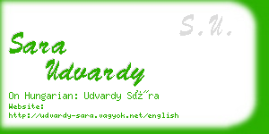 sara udvardy business card